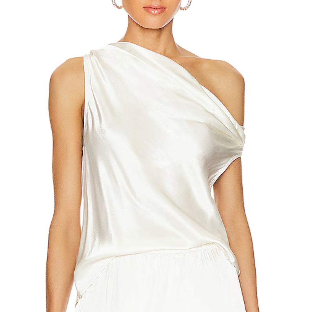 Satin Bias Off Shoulder Top